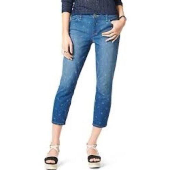 Tommy Hilfiger Nautical Anchor Print Crop Straight Leg Jeans size 4 - Picture 3 of 13